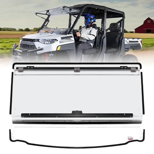 3-in-1 Hard-Coated Flip Windshield for Polaris Ranger XP 1000 & Ranger XP 900