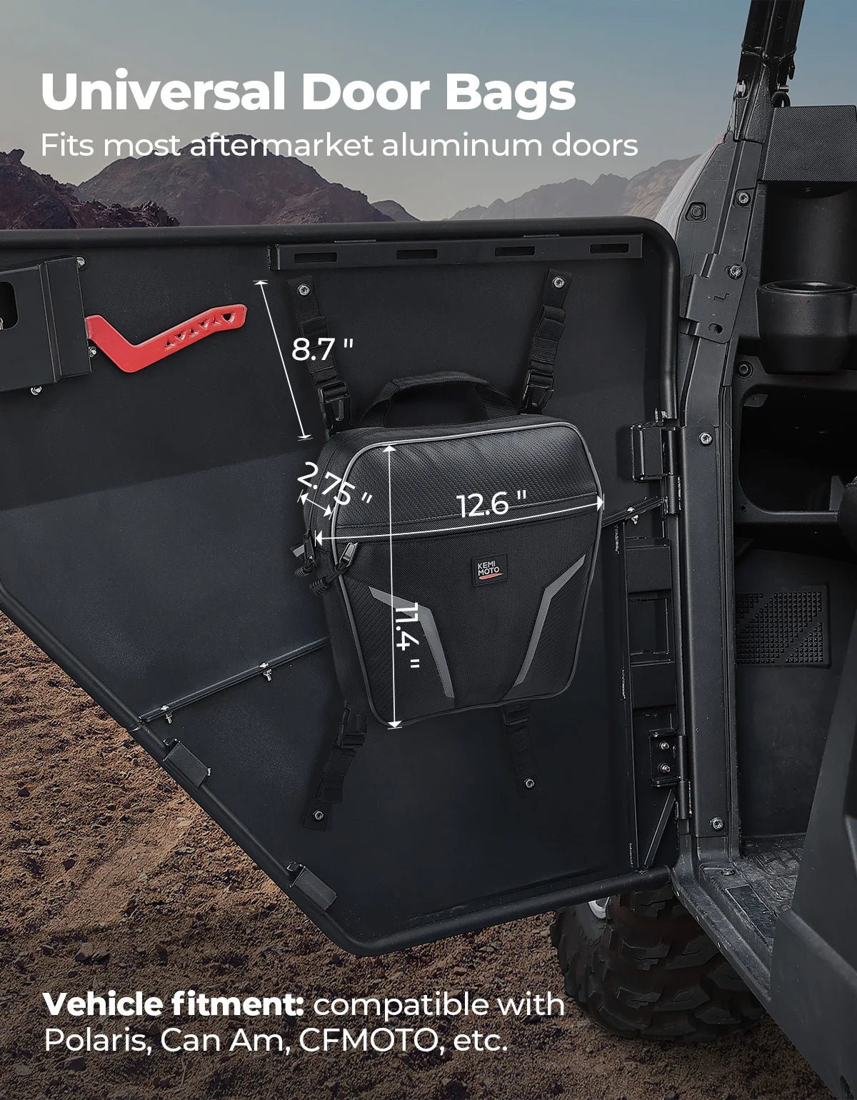 1680D Full Door Storage Bags (2-Pack) for UTV & SXS