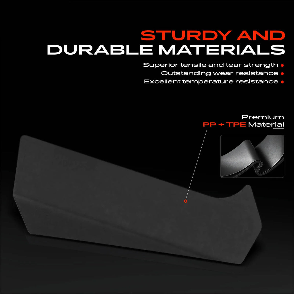 Front and Rear Mud Flaps (Set of 4) for Polaris RZR XP 1000 & RZR XP Turbo