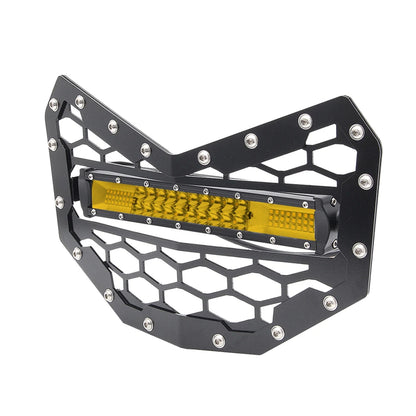 Stainless Front Grille with LED Light Bar for Can-Am Maverick X3 (2017–2026)