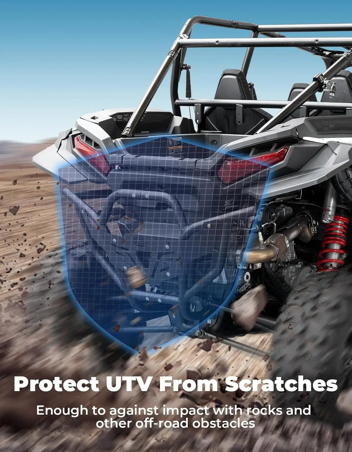 Steel 1.5-Inch Tube Rear Bumper for Polaris RZR XP 1000 (2024–2026)