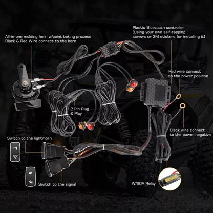 Street-Legal Turn Signal Kit with Horn for Yamaha Wolverine RMAX & Wolverine X2/X4