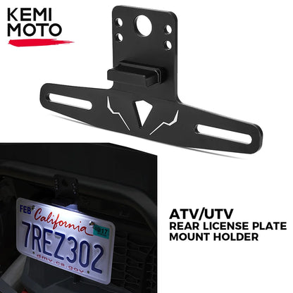 Rear License Plate Mount Holder for UTV & SXS