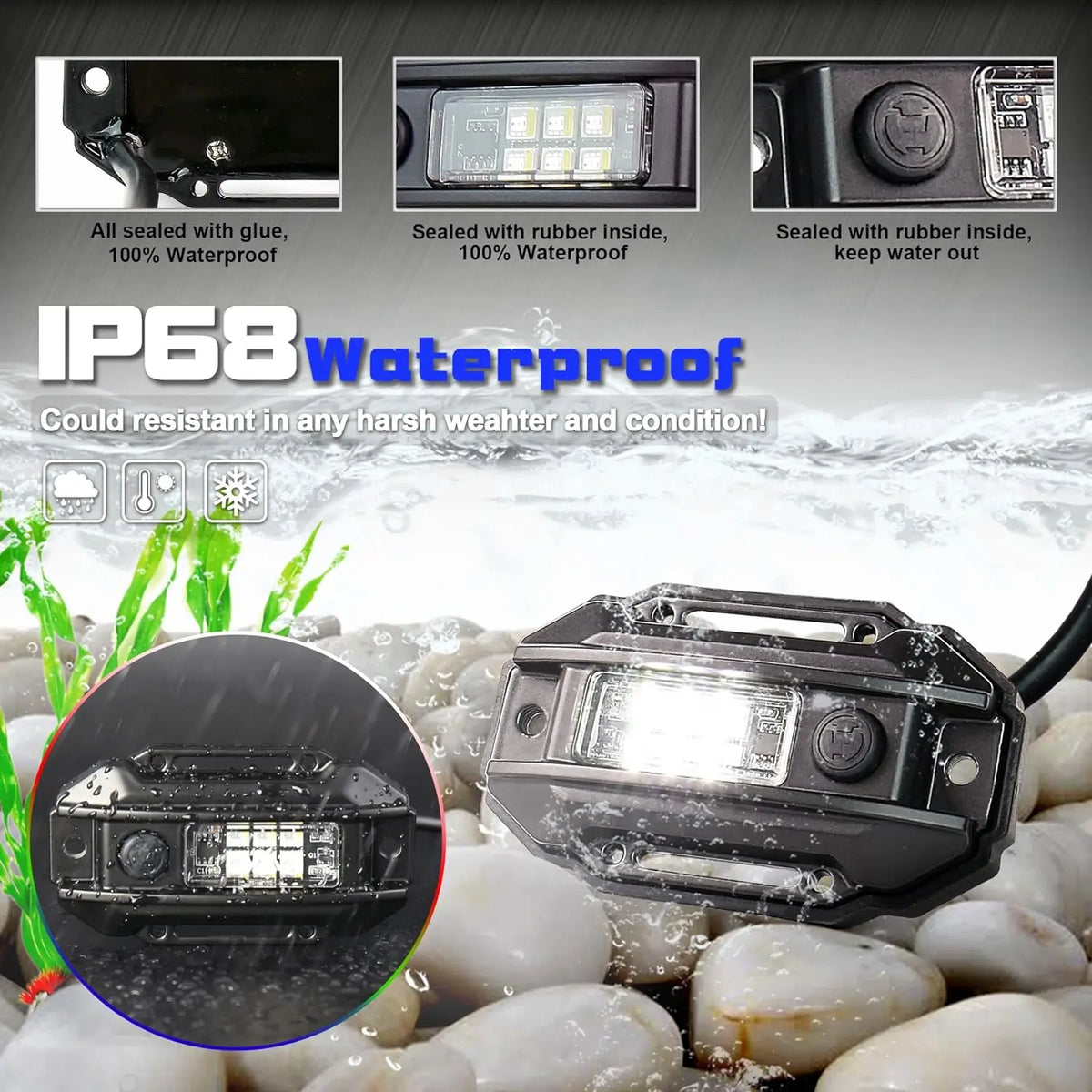 RGB Strobe Roll Bar LED Interior Map Light for UTV & SXS