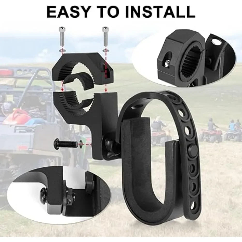Roll Bar Gun Rack Holders with Rubber Gaskets (2-Pack) for UTV & SXS