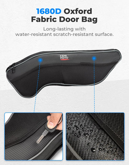 KEMIMOTO Front Upper Door Storage Bags for Polaris General (2016–2026)
