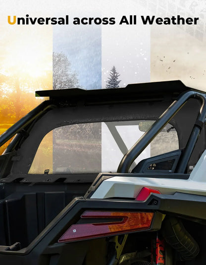 KEMIMOTO Waterproof PVC Soft Rear Windshield for Polaris RZR Pro R (2022–2024)