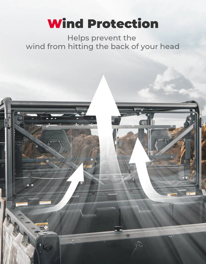 Clear Rear Windshield with Sliding Vent for CFMOTO UForce 1000 (2019–2025)