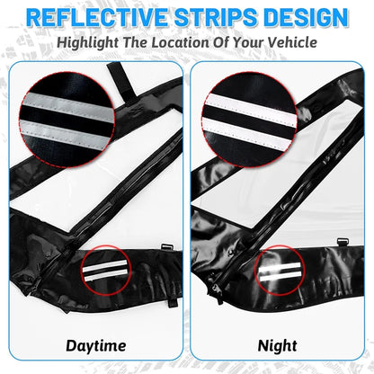 Soft Upper Doors with Mirror Cutouts, 2-Seat for Polaris RZR Pro R (2022–2024)
