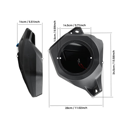 Rear Roof 6.5-Inch Speaker Pods (2-Pack) for Can-Am Maverick Trail, Maverick Sport & Commander