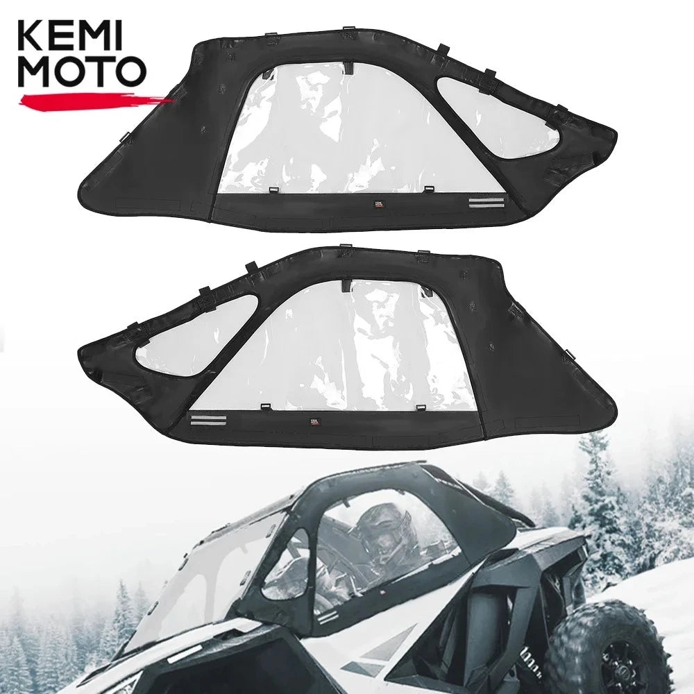 KEMIMOTO PVC Soft Upper Door Set for Polaris RZR Pro XP, RZR Pro R & RZR Turbo R