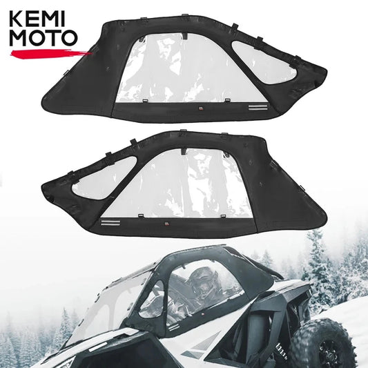 KEMIMOTO PVC Soft Upper Door Set for Polaris RZR Pro XP, RZR Pro R & RZR Turbo R