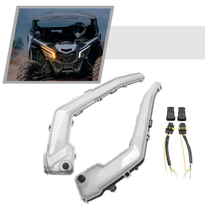 Front LED Signature Light Assembly, White DRL for Can-Am Maverick X3 (2017–2023)