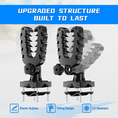 KEMIMOTO Gun & Bow Rack Mount, V-Grip Cushioned for UTV & SXS