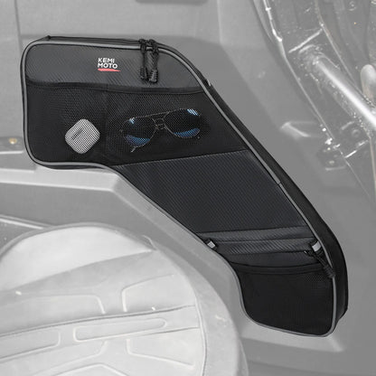 KEMIMOTO Rear Door Storage Bags with Knee Pads for Polaris General (2017–2026)