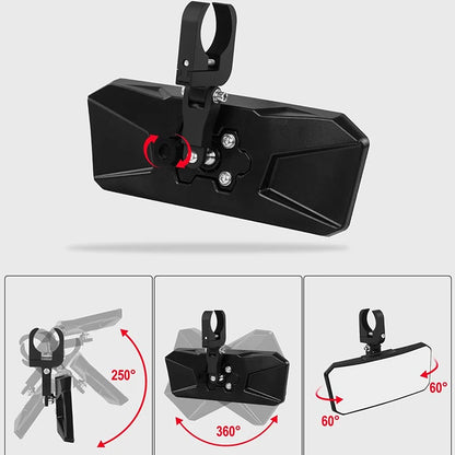 11 x 4.2 Inch 360-Degree Adjustable Center Mirror for Polaris RZR Pro XP, RZR Trail & RZR Turbo R