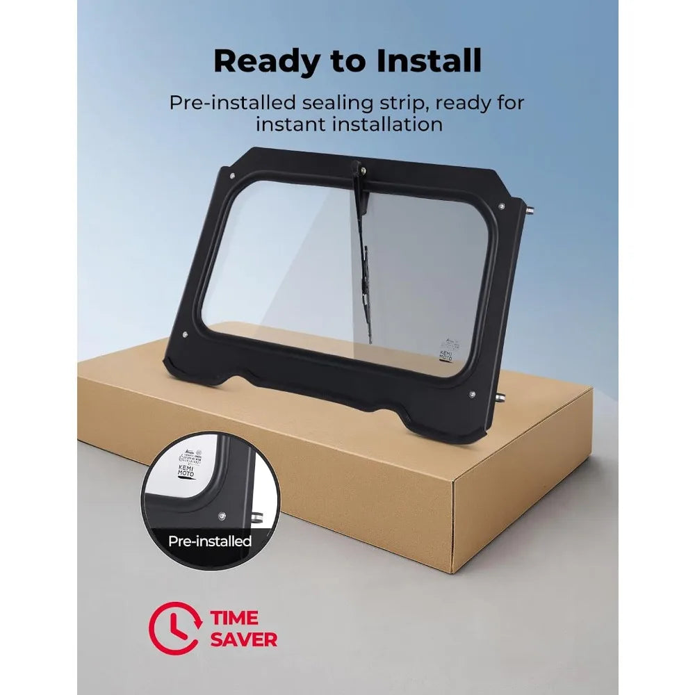 Front Windshield with Manual Wiper, DOT for Polaris RZR XP 1000, RZR XP Turbo & More