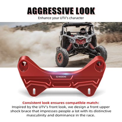 NICECNC Front Upper Shock Brace Bracket for Can-Am Maverick X3 (2017–2018)