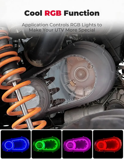 CVT Clutch Cover with RGB Light for Polaris RZR XP 1000, RZR 570 & Ranger XP 900