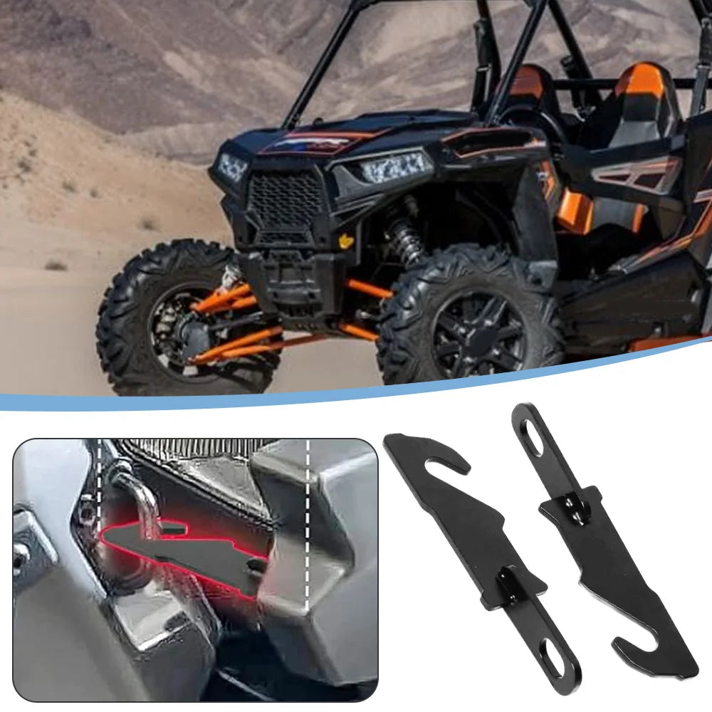 Door Latch Vent Extenders, Black (2-Pack) for Polaris RZR XP 1000 & RZR XP Turbo
