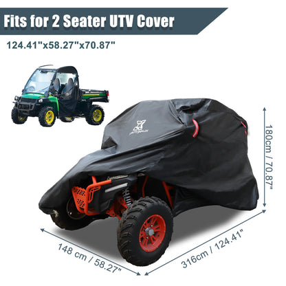 210D Oxford Waterproof Storage Cover, 2/4-Door for UTV & SXS