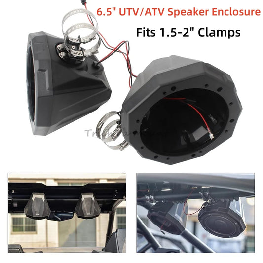 6.5-Inch Speaker Enclosures with 1.5–2 Inch Clamps for UTV & SXS