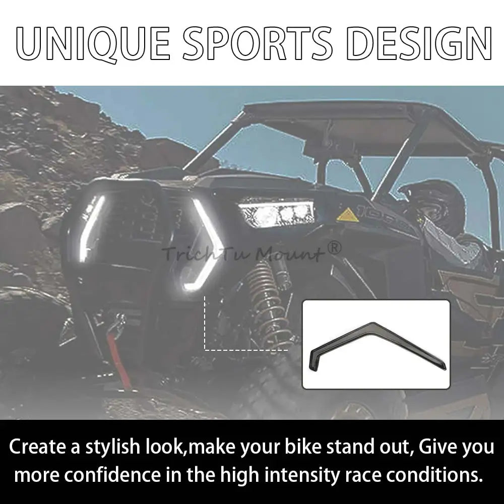 LED Front Fang Running Lights with Turn Signals for Polaris RZR Trail, RZR XP 1000 & RZR XP Turbo