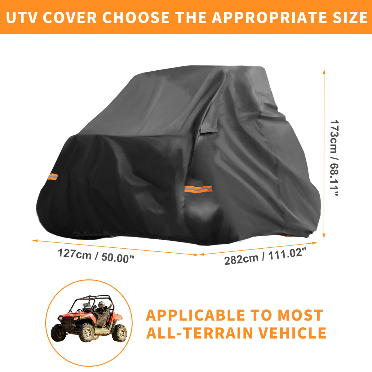 Waterproof 2-Seat UTV Cover for Polaris RZR Trail (2021–2026)