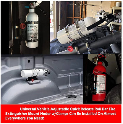 Quick-Release Aluminum Fire Extinguisher Mount for UTV & SXS