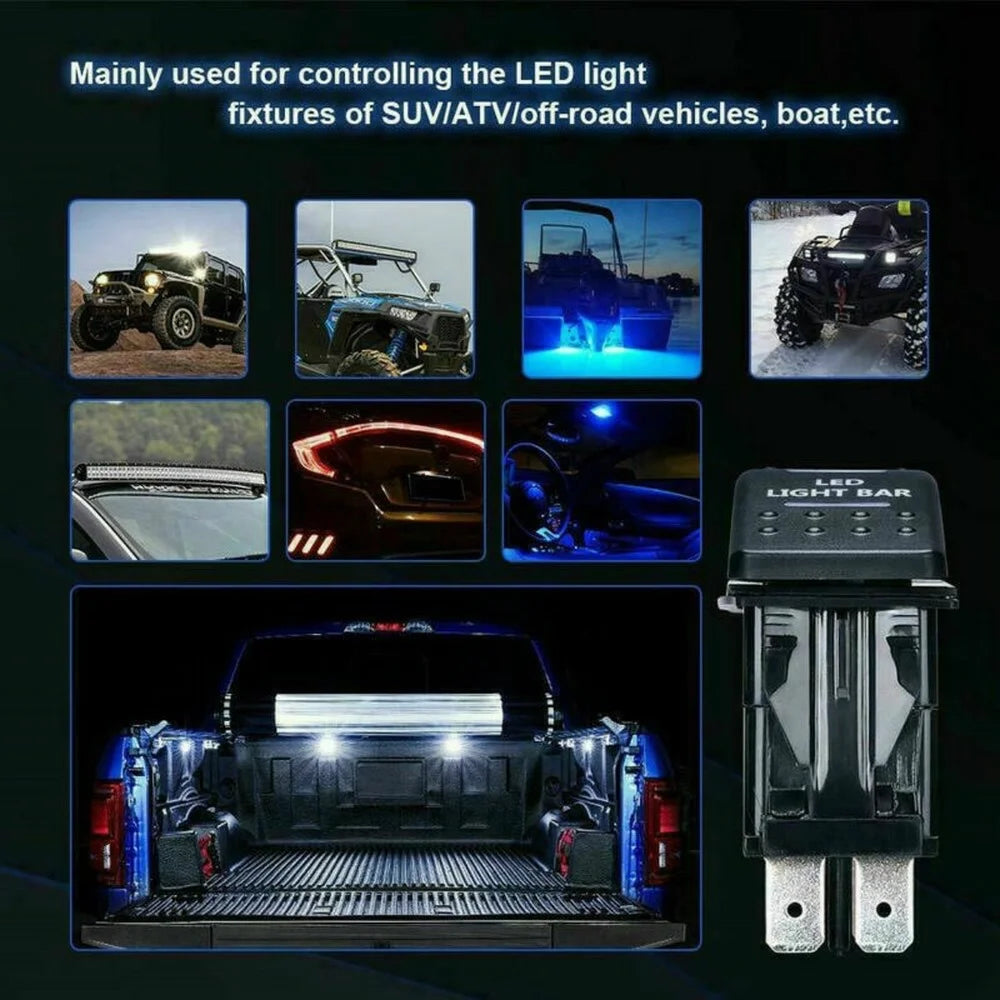 LED Light Bar Rocker Switch, White Backlight for Can-Am Maverick X3, Commander & Defender