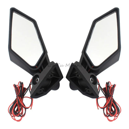 Side Mirrors with LED Turn Signals, Matte Black for Can-Am Maverick X3 (2017–2024)