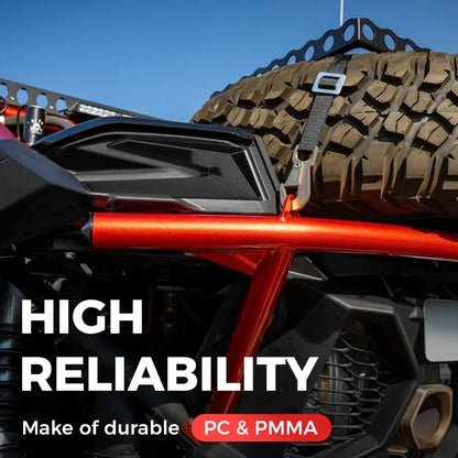 Black Rear Tail Lights with Amber Turn Signals for Can-Am Maverick X3 (2017–2026)