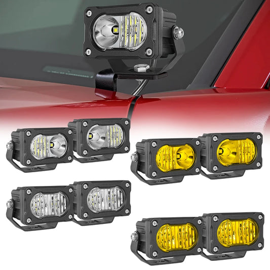 3-Inch LED Cube Pod Lights, Spot & Flood for UTV & SXS