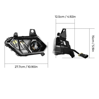 DOT High/Low Beam LED Headlights with DRL for Can-Am Maverick X3 (2017–2024)