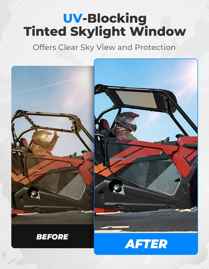 KEMIMOTO 1680D Canvas Sunshade Soft Top for Polaris RZR XP 1000, RZR XP Turbo & RZR 900