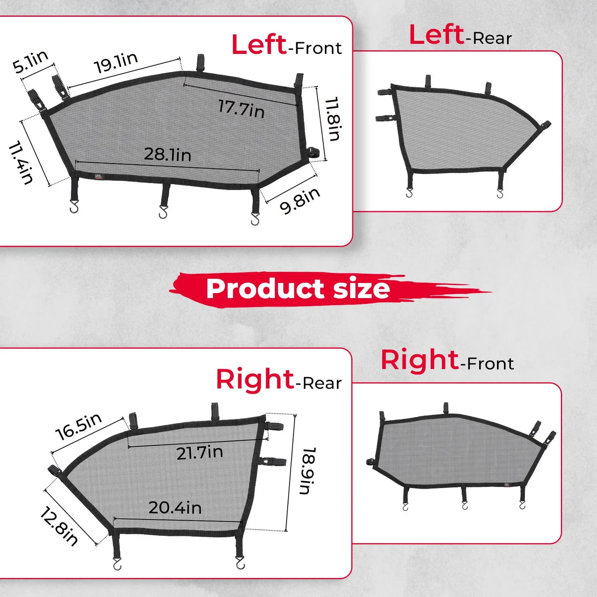 4-Door Ventilated Mesh Window Nets for Can-Am Maverick X3 (2017–2026)
