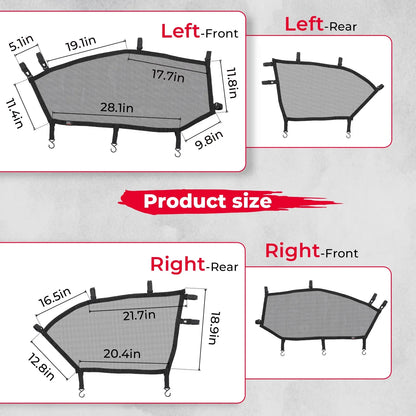 4-Door Ventilated Mesh Window Nets for Can-Am Maverick X3 (2017–2026)