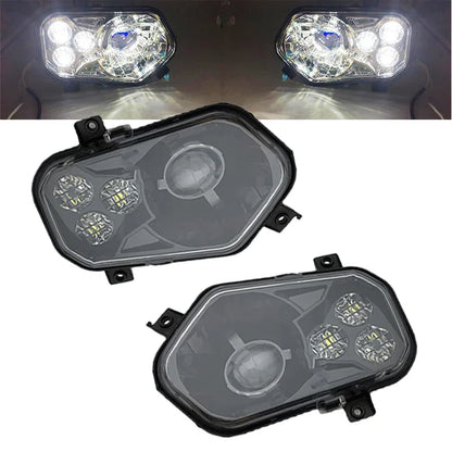 Left and Right H4 LED Headlight Kit for Polaris RZR 570 & RZR 900