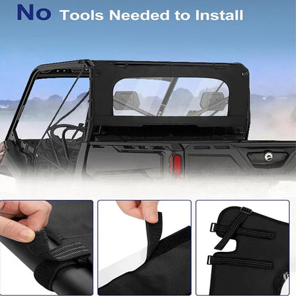 Soft PVC Rear Windshield Dust Panel for Can-Am Defender (2016–2026)