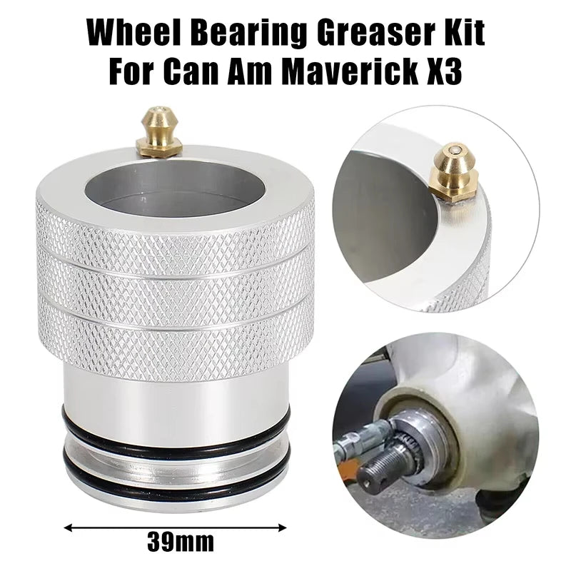39mm Aluminum Wheel Bearing Greaser Tool for Can-Am Maverick X3 (2017–2022)