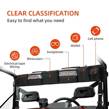 Roll Bar Cage Organizer Storage Bag for UTV & SXS