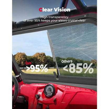 Full Front Windshield with Aluminum Frame and Manual Wiper for Polaris RZR 570 (2012–2014)