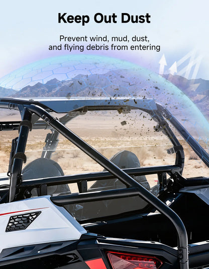 Hard-Coated PC Rear Vented Windshield for Polaris RZR Trail (2021–2026)