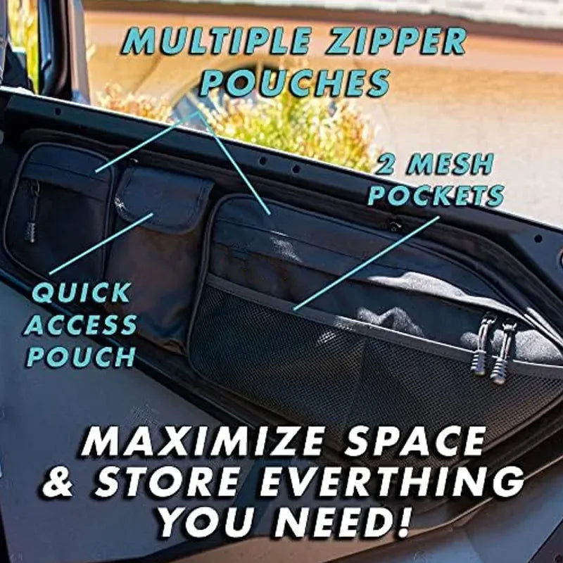 Front Door Storage Bag Organizer Pocket for Polaris RZR Pro XP & RZR Turbo R