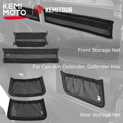 Front & Rear Dash Storage Basket with Nets for Can-Am Defender (2016–2026)