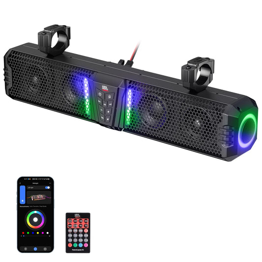 32-Inch Bluetooth Sound Bar with RGB, IP65 for UTV & SXS