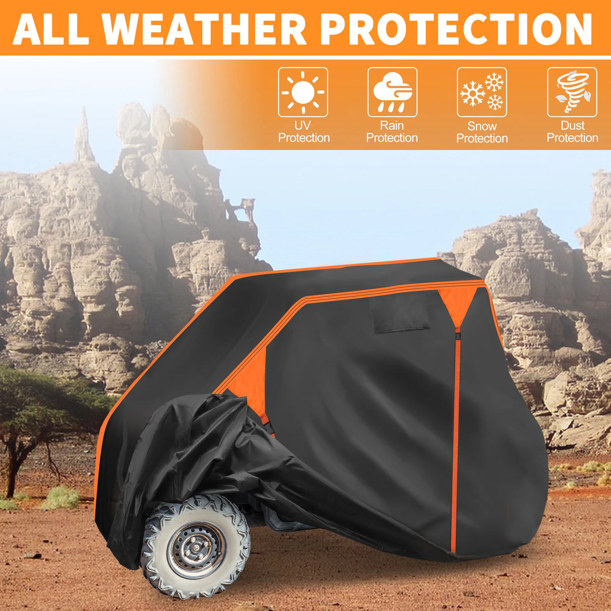 Waterproof 210D-PU All-Weather Vehicle Cover for Honda Pioneer 500 (2015–2020)