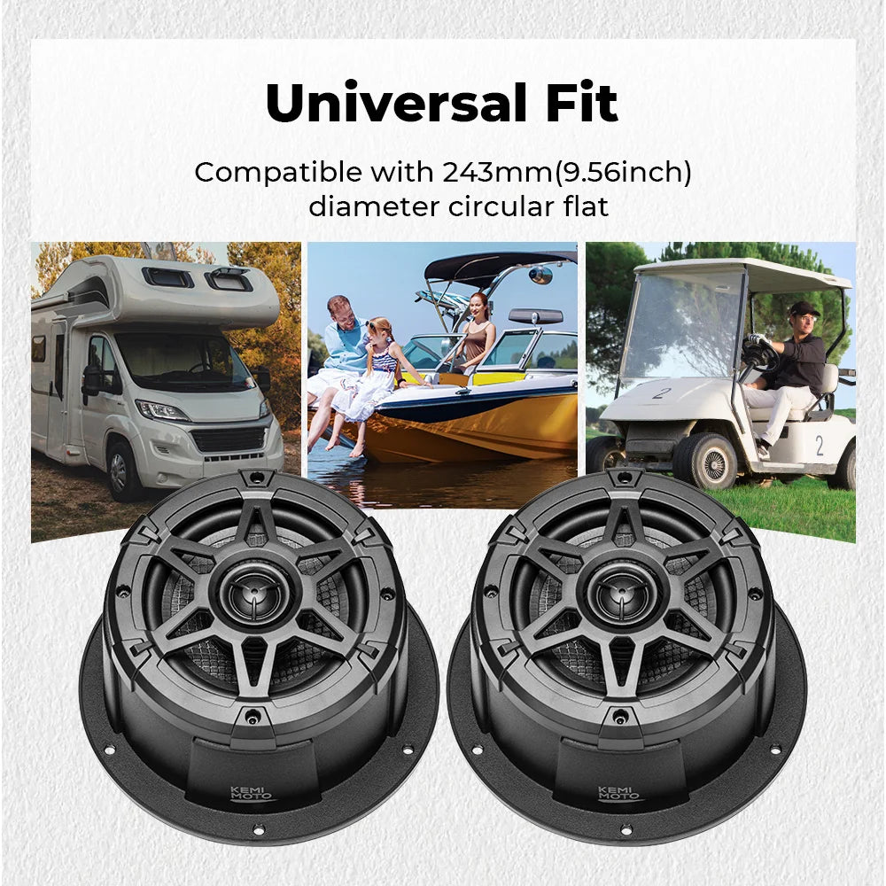 6.5-Inch Speakers with Enclosure Pods (2-Pack) for UTV & SXS