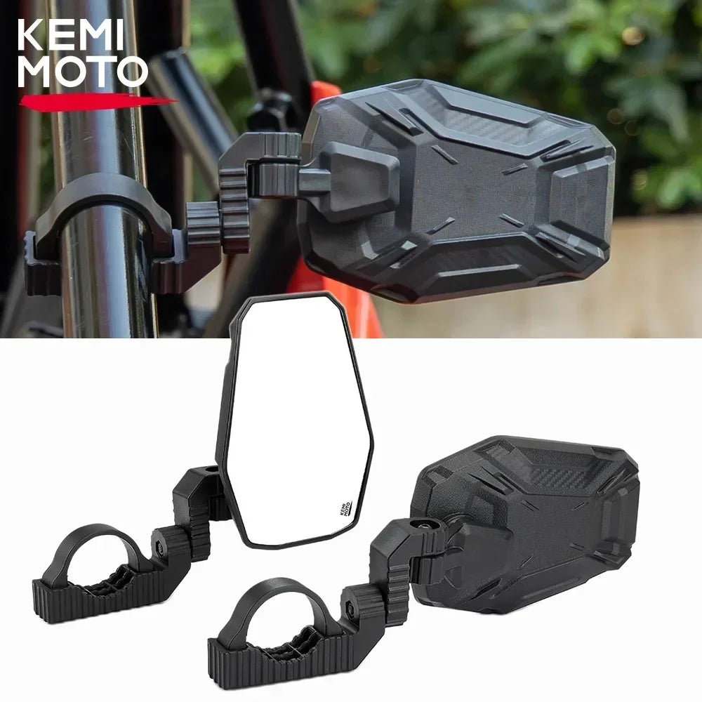 KEMIMOTO Adjustable Side Mirror for 1.65–2 Inch Roll Bar for UTV & SXS