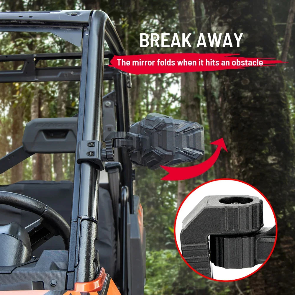 Pro-Fit Cage Side Rearview Mirrors for Polaris General, CFMOTO UForce 600 & UForce 1000
